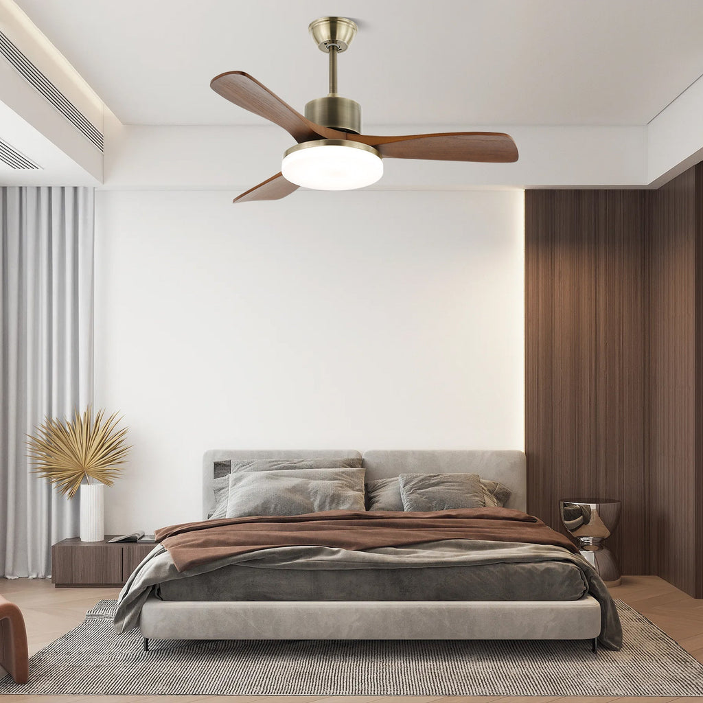 Plafonnier Ventilateur Ventio Bois & Nickel