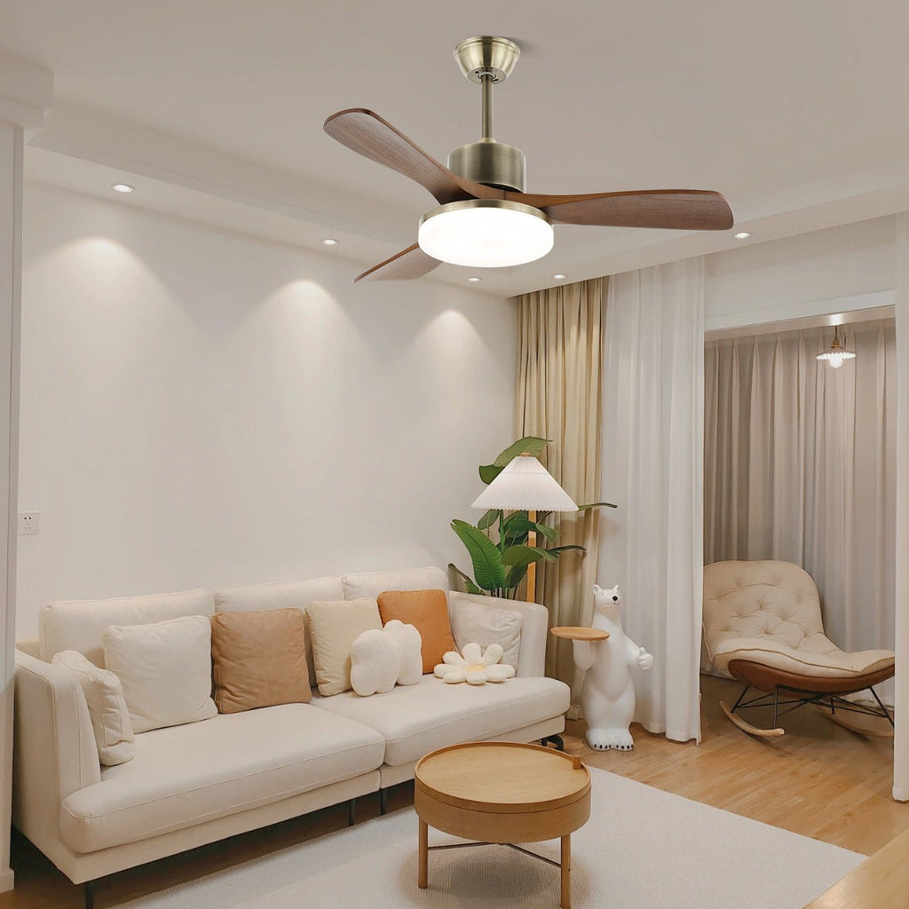 Plafonnier Ventilateur Ventio Bois & Nickel