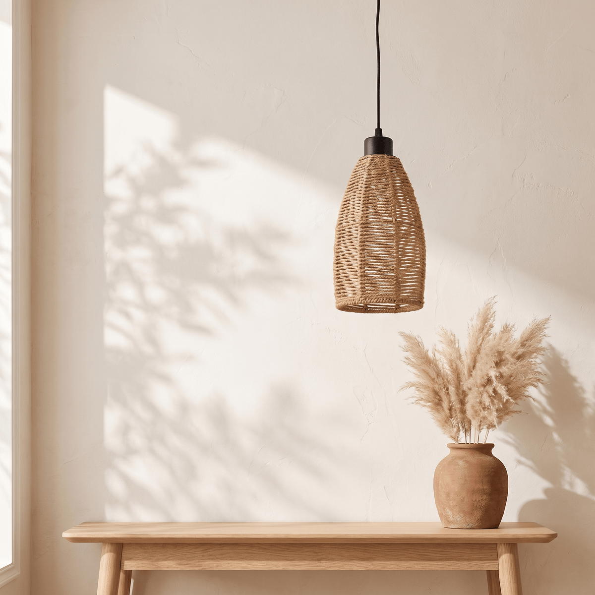 Suspension Fuseau Rotin