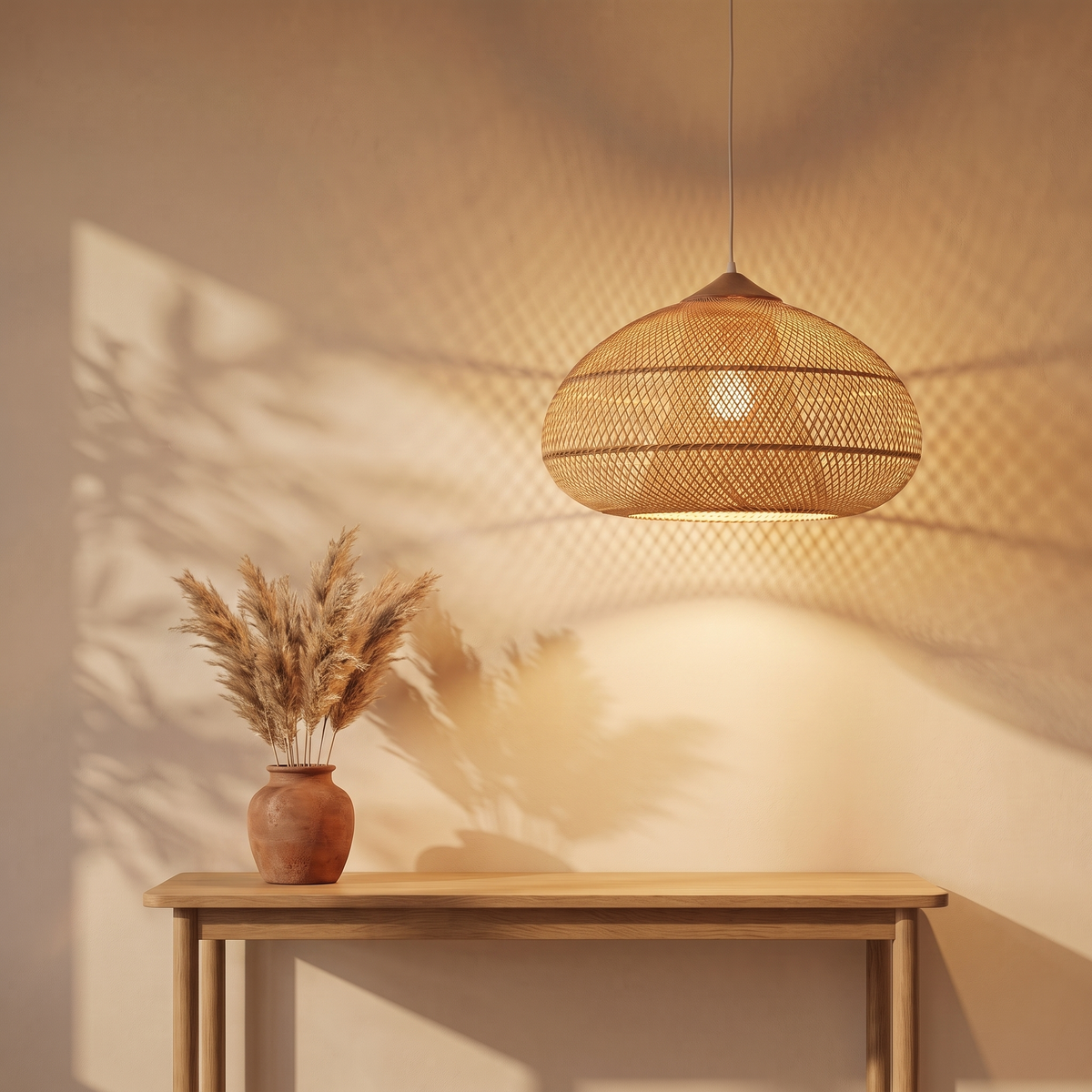 Suspension Galet Bambou