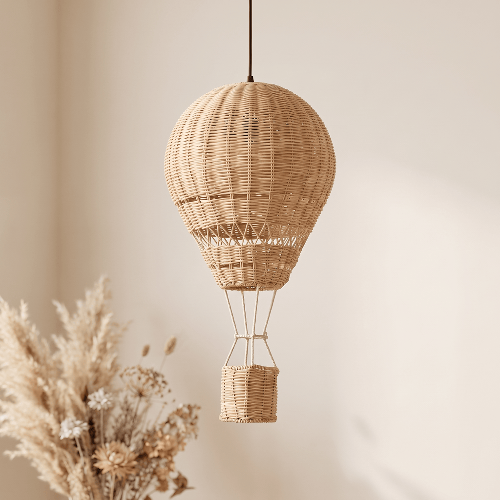 Suspension Montgolfière Chambre Bébé Rotin