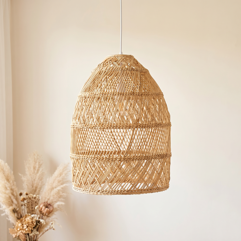 Suspension Cloche Rotin