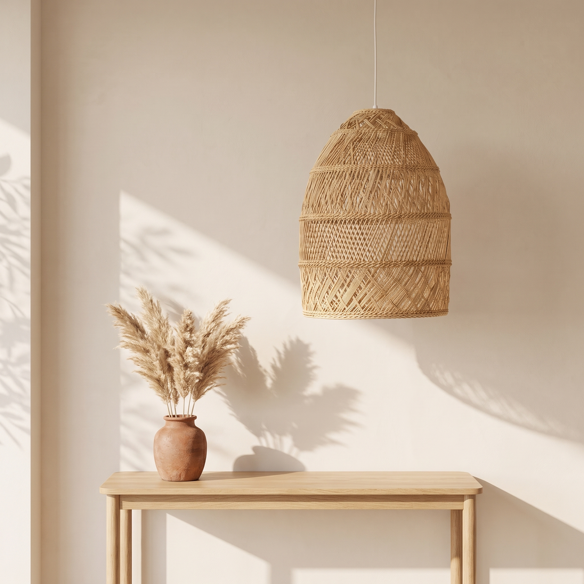 Suspension Cloche Rotin