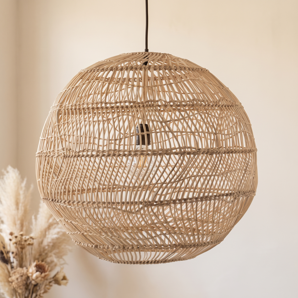 Suspension Sphère Rotin