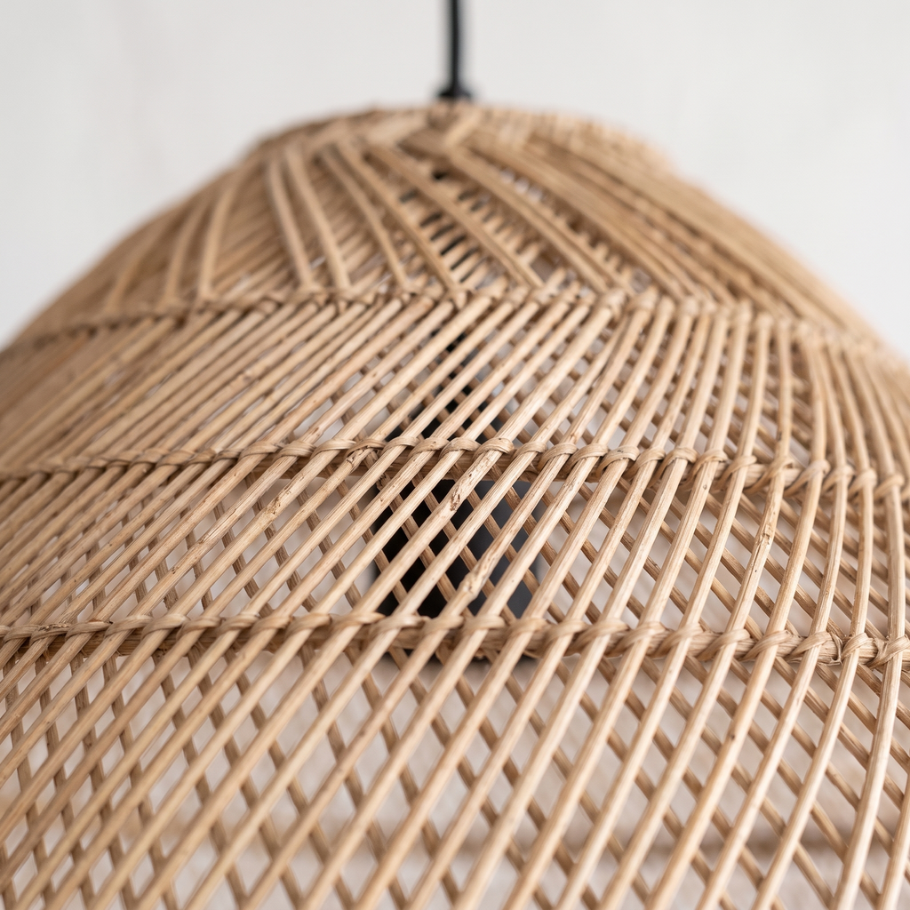Suspension Tressé Cloche Rotin
