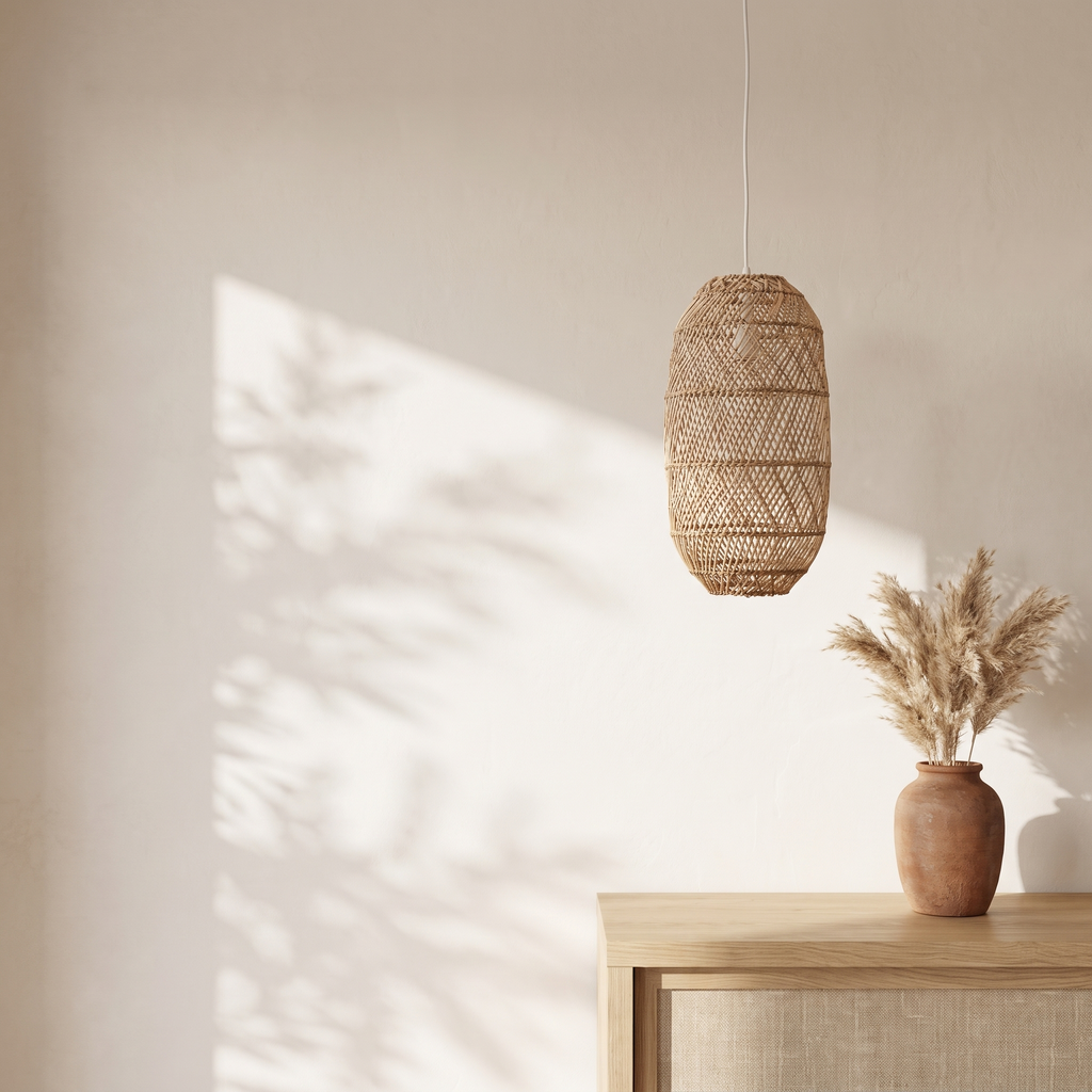 Suspension Lanterne Rotin