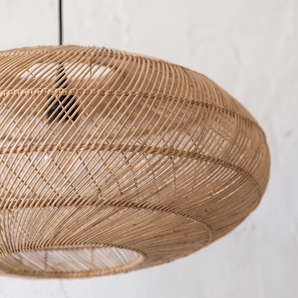 Suspension Soucoupe Rotin