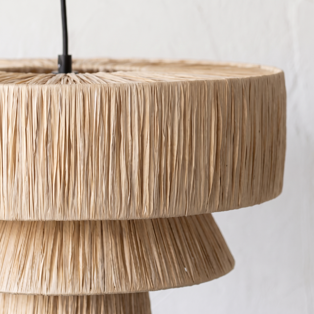 Grande Suspension Champignon Architecturale Rotin