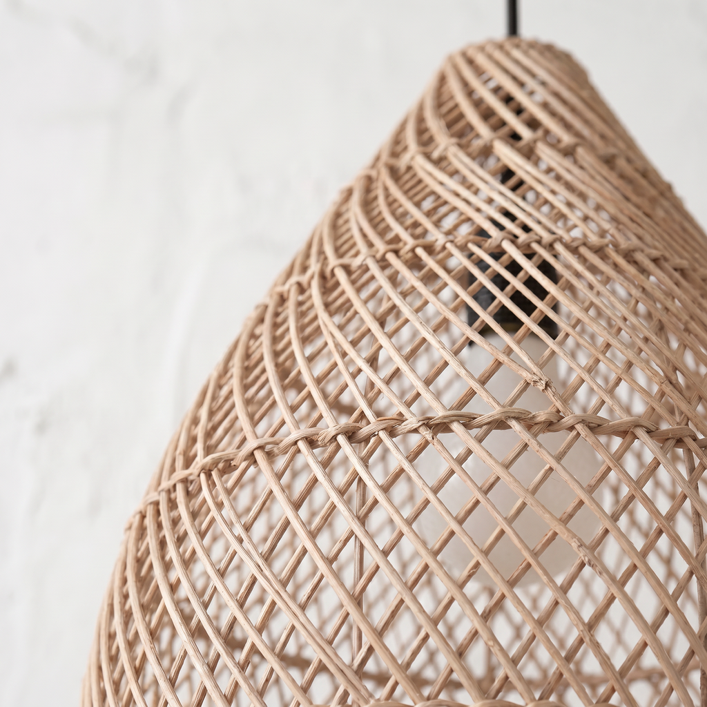 Suspension Goutte Rotin