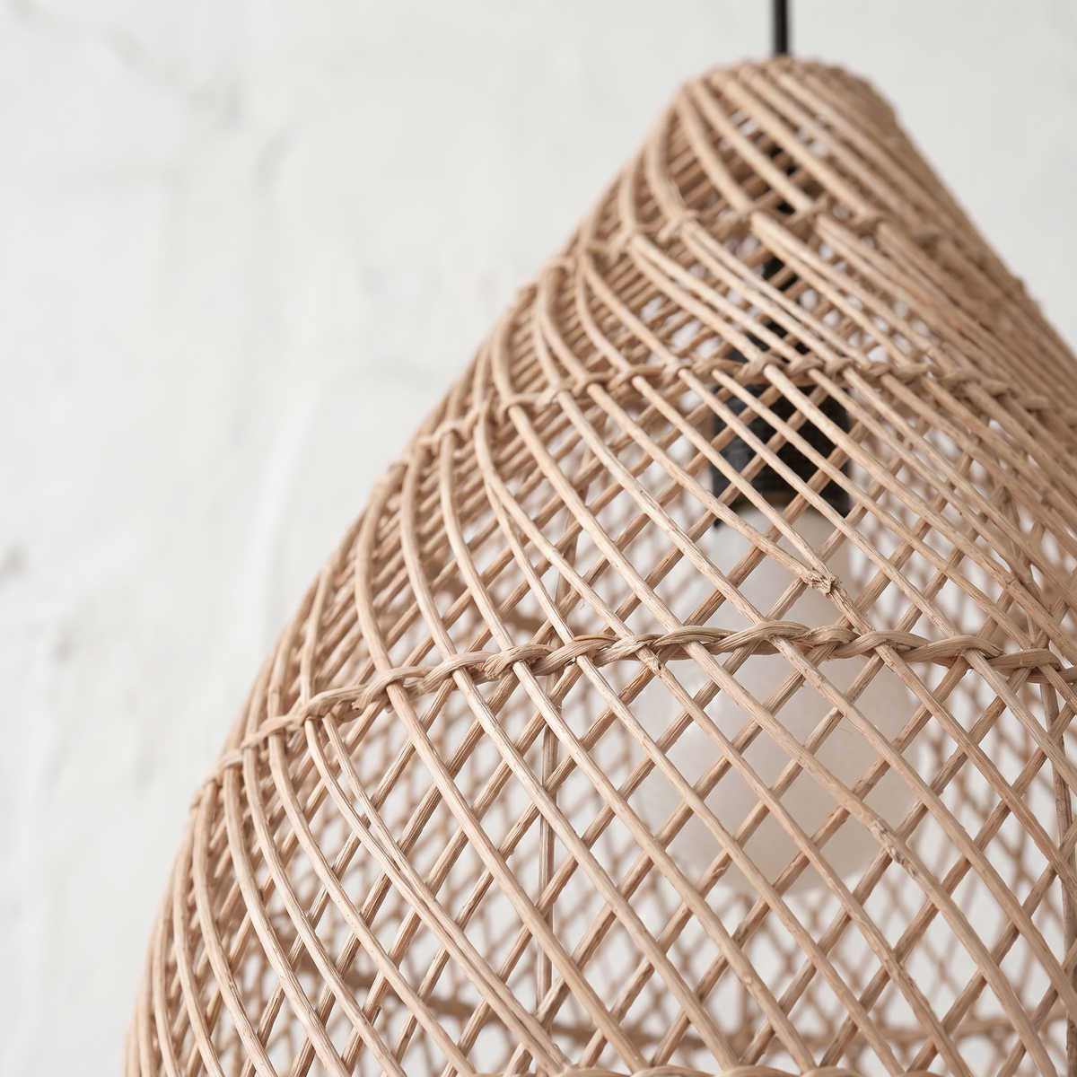 Suspension Goutte Rotin