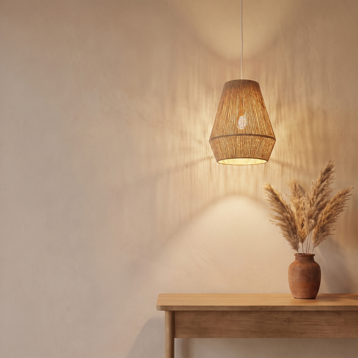 Suspension Petite Cloche Rotin