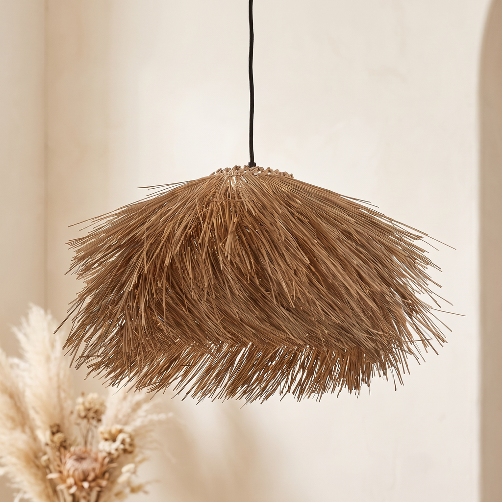 Suspension Paille Rotin