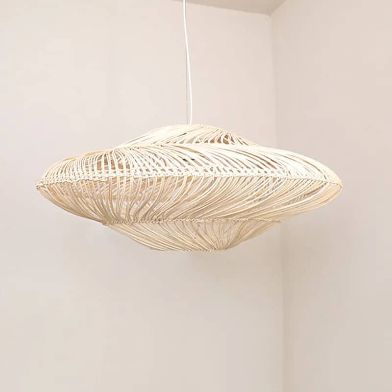 Suspension en Rotin Coquillage Design Japandi