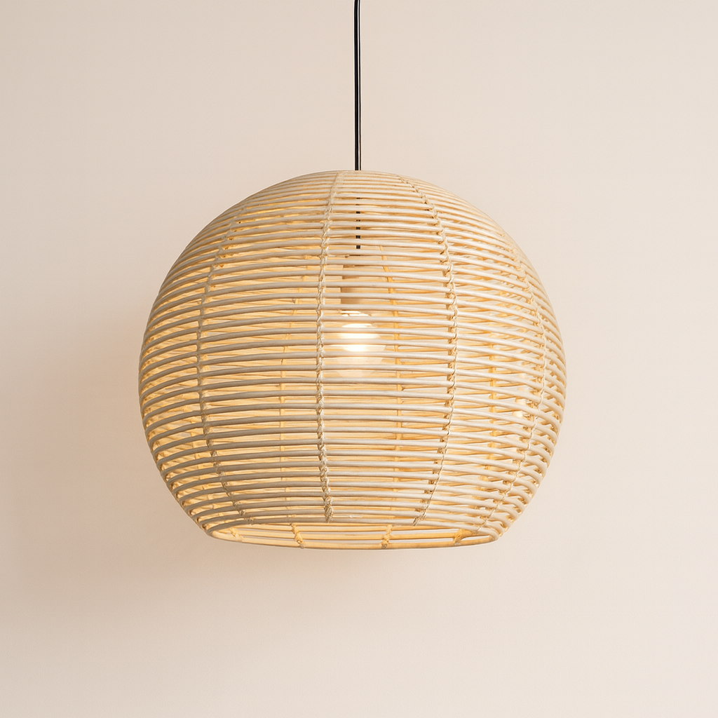 Suspension Rotin Boule Style Chinois