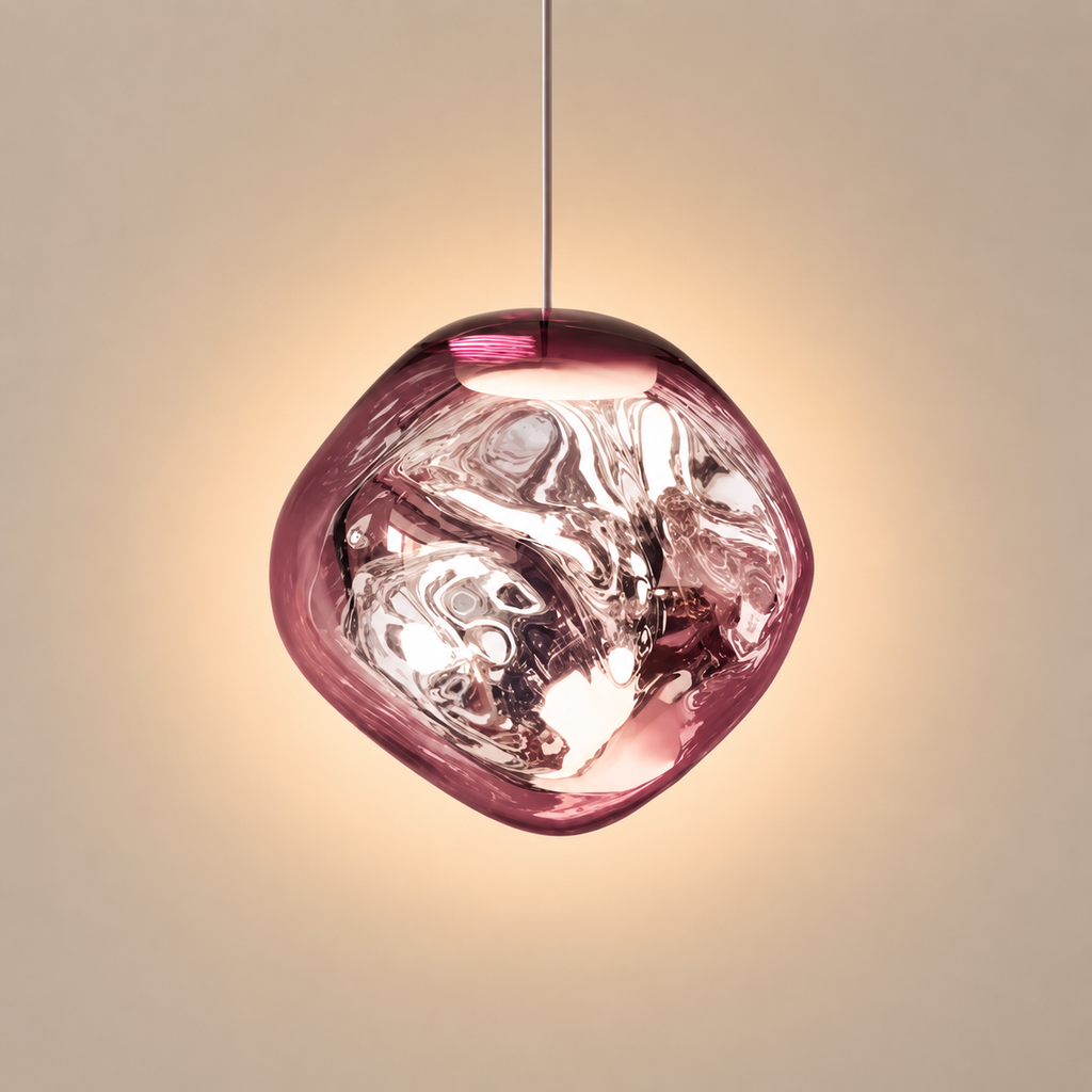 Suspension LED Organique Design Effet Verre