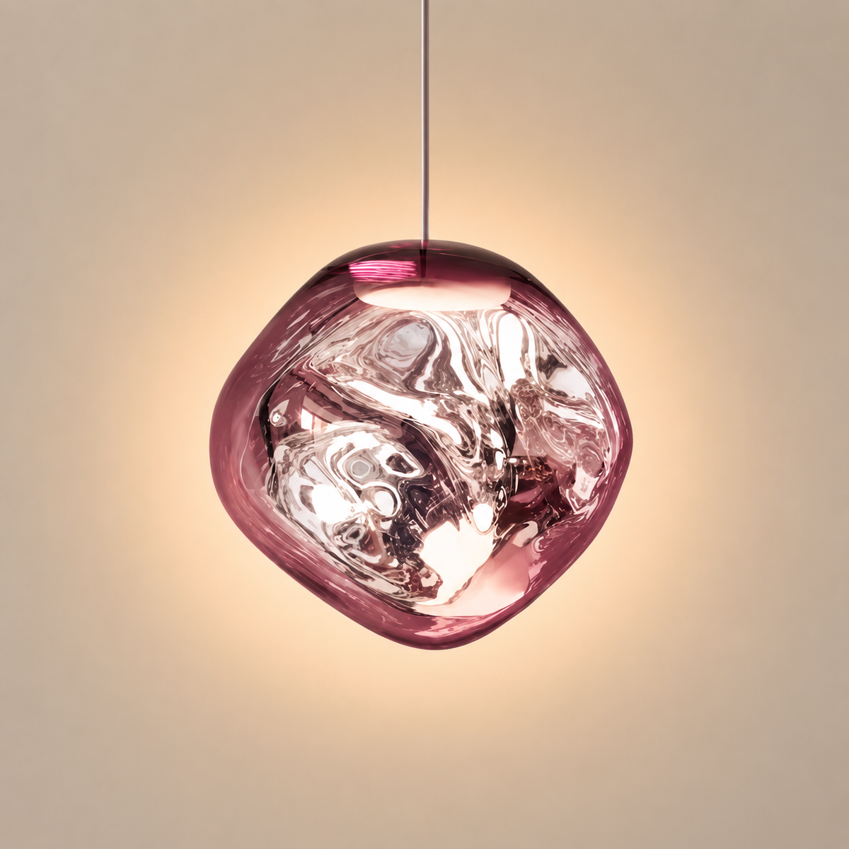 Suspension LED Organique Design Effet Verre