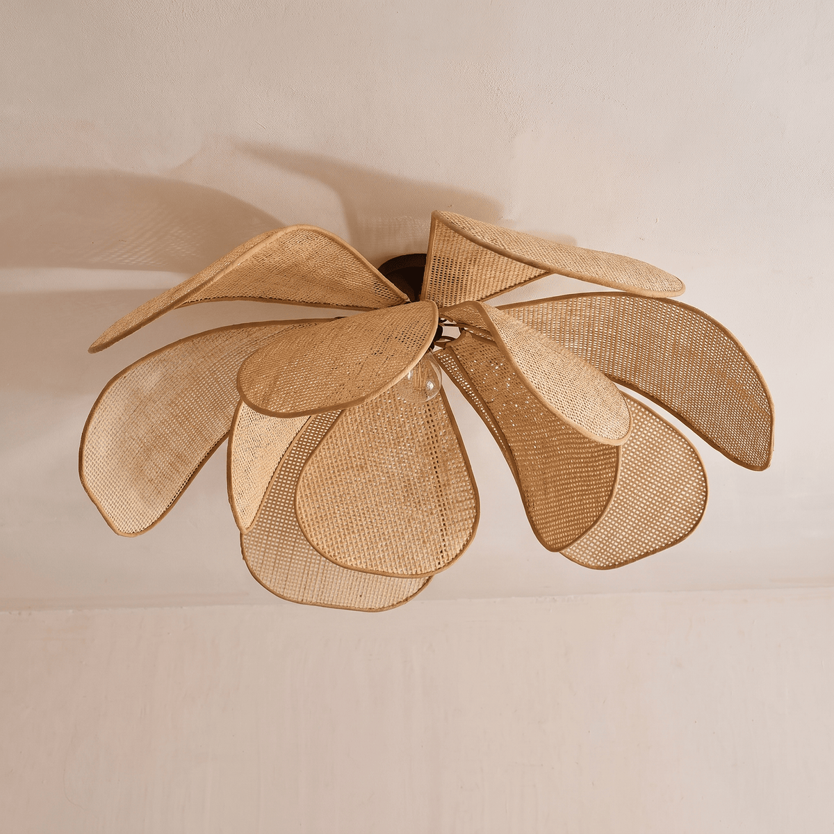 Plafonnier Fleur Rotin