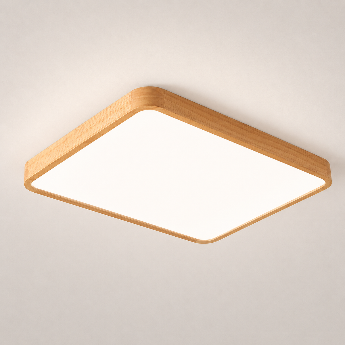Plafonnier LED Rectangle Bois Design