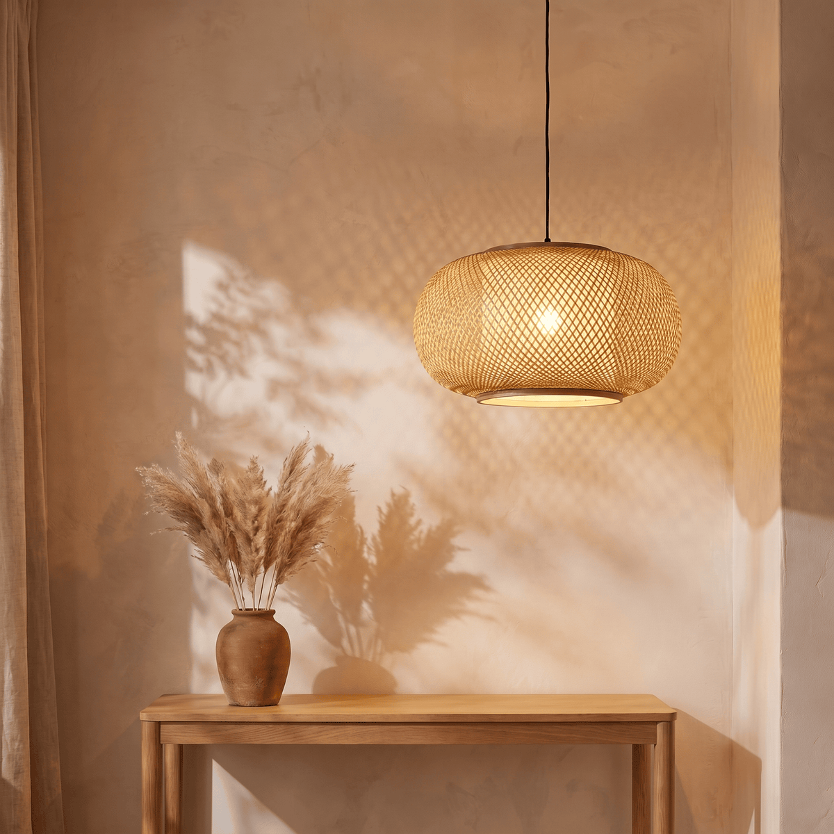 Suspension Tambour Bambou