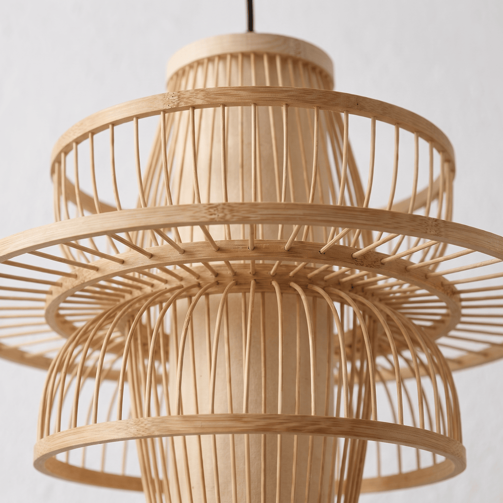 Suspension Design Alvéolaire Bambou