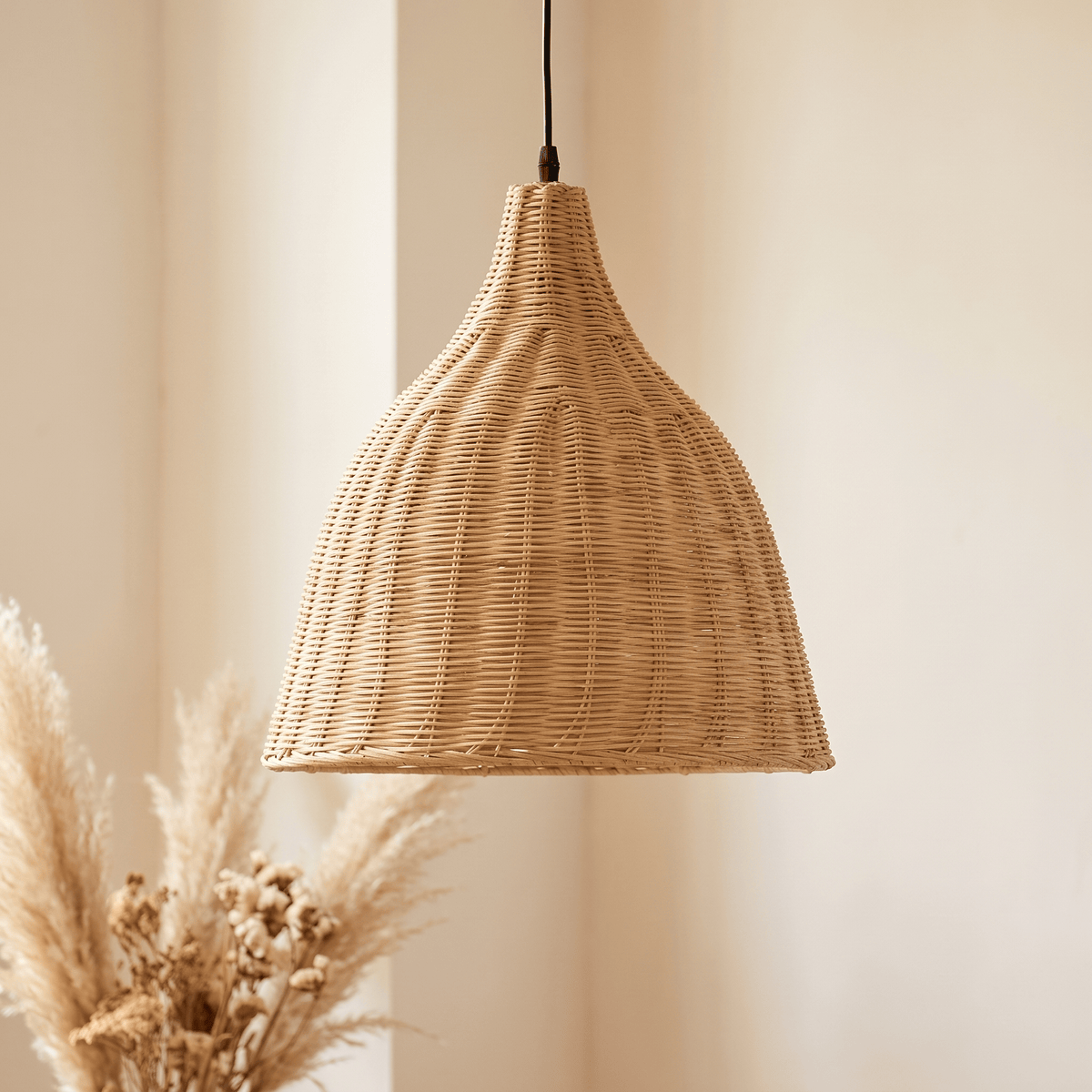 Suspension Cloche pour Cuisine Rotin