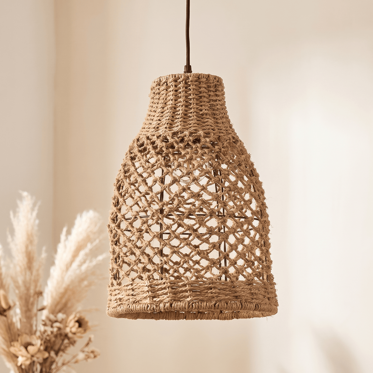Suspension Cloche Ventue Rotin