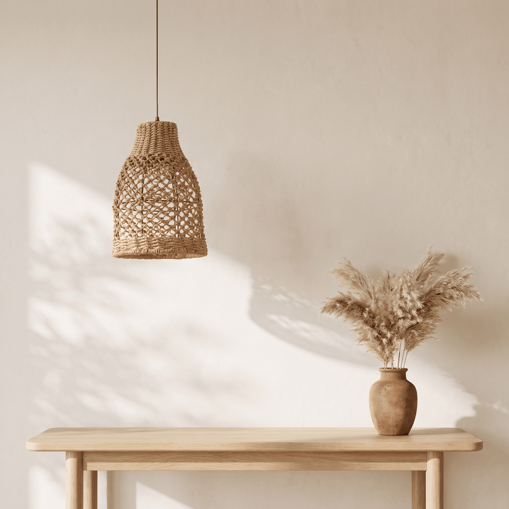 Suspension Cloche Ventue Rotin
