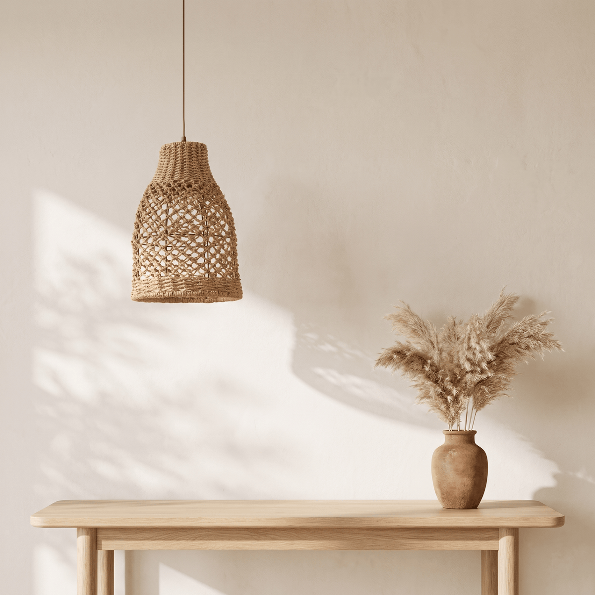 Suspension Cloche Ventue Rotin