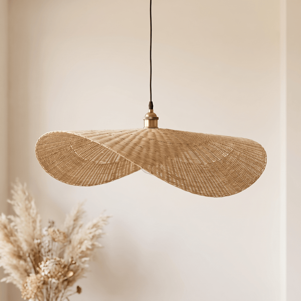 Suspension Design Organique Torsadé Rotin