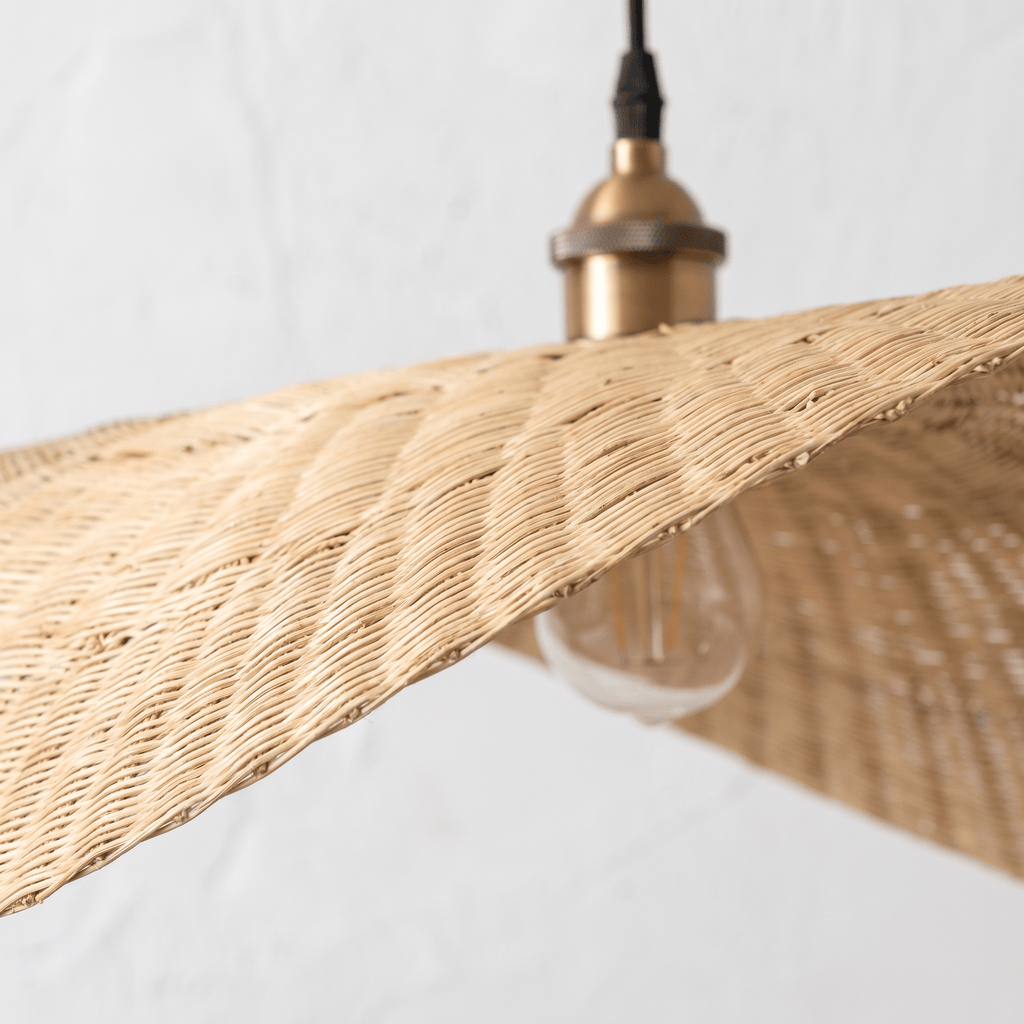 Suspension Design Organique Torsadé Rotin