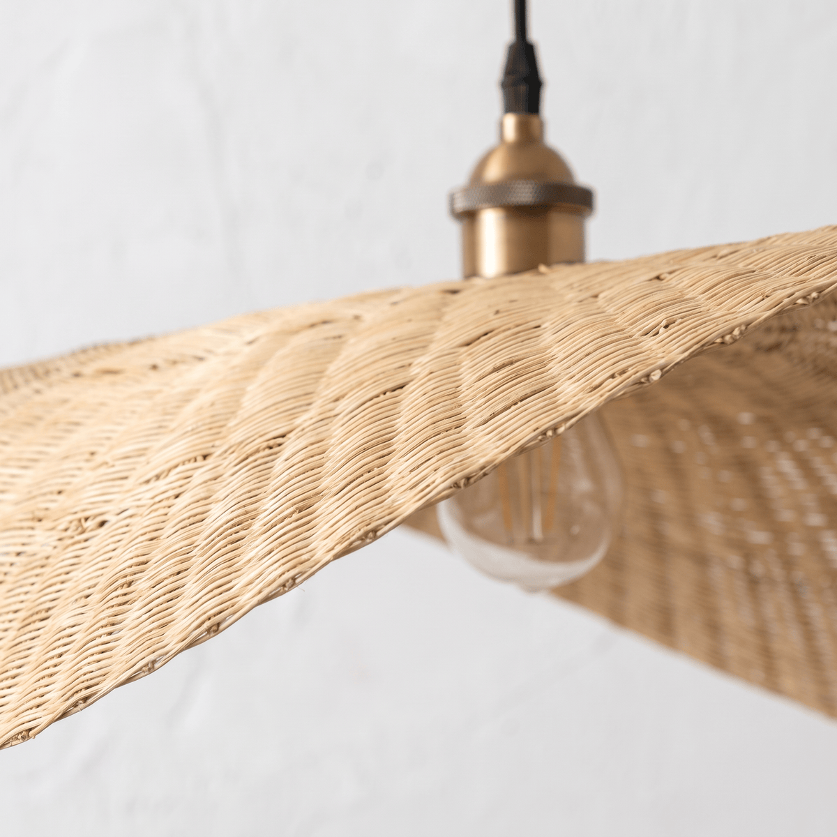 Suspension Design Organique Torsadé Rotin