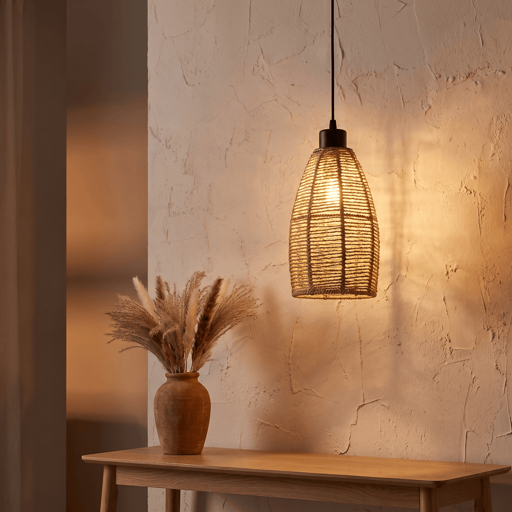 Suspension Fuseau Rotin