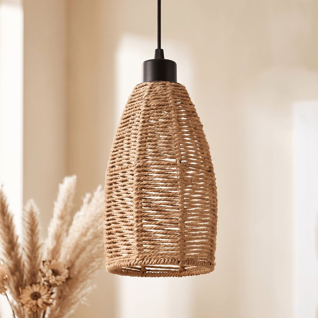 Suspension Fuseau Rotin