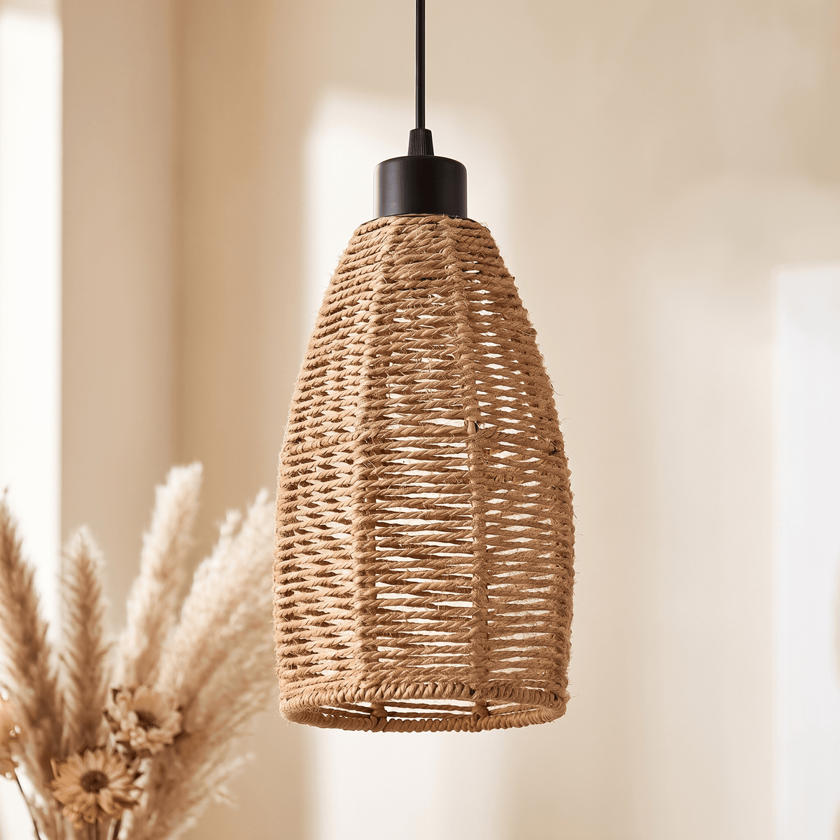 Suspension Fuseau Rotin