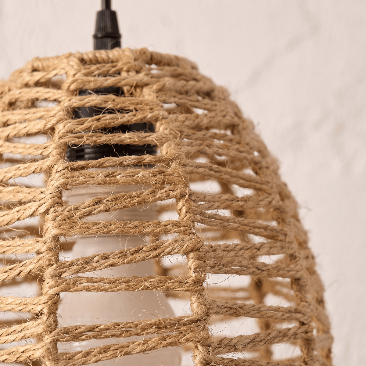 Suspension Lanterne Arrondi Rotin