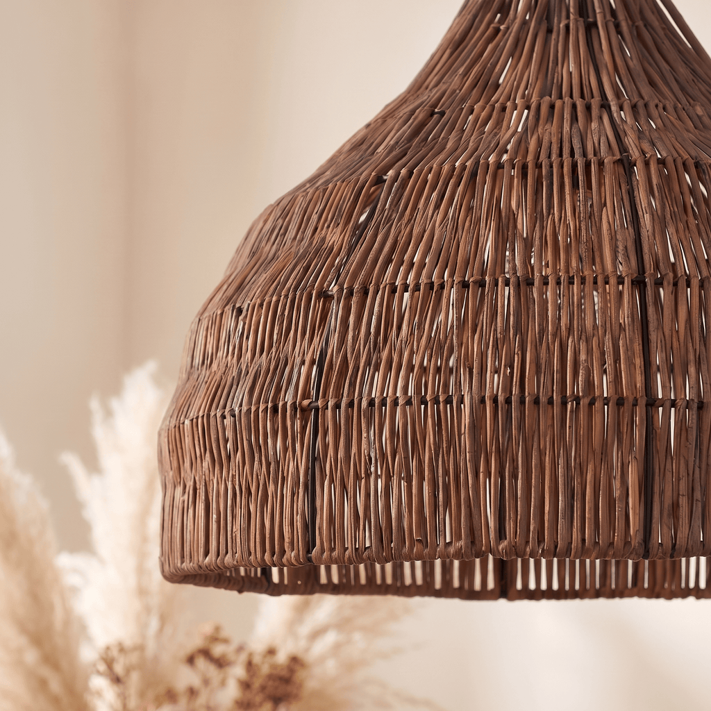 Suspension Naturel Cloche Bohème Rotin