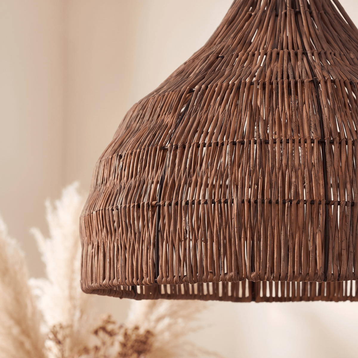 Suspension Naturel Cloche Bohème Rotin