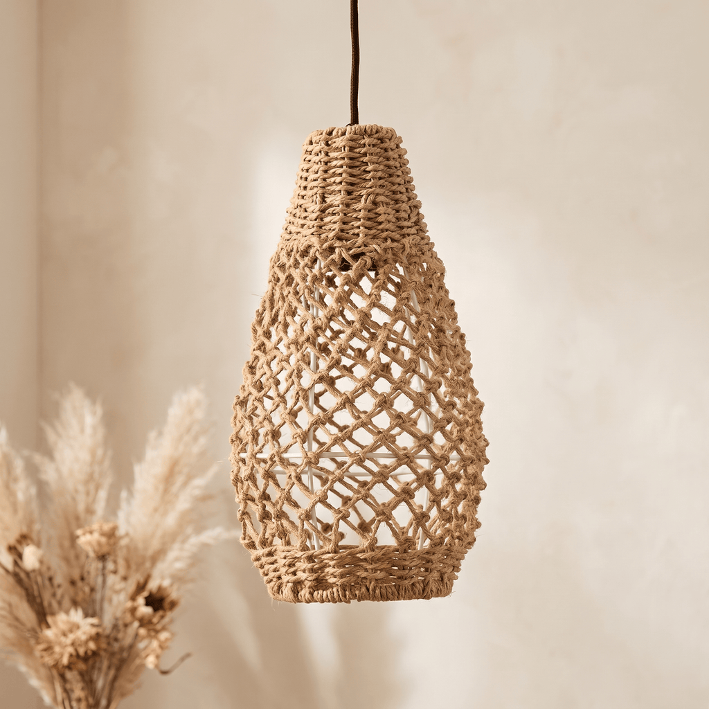 Suspension Poire Rotin