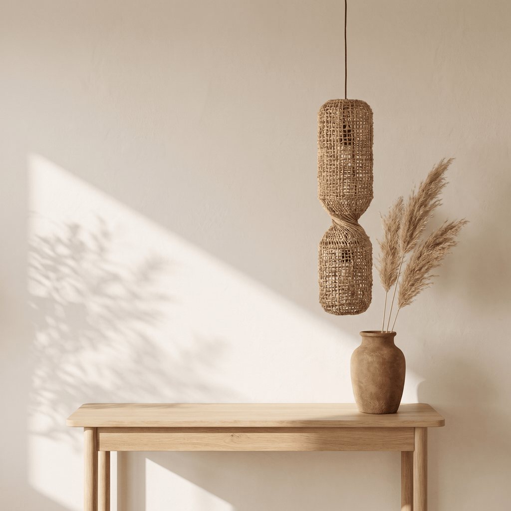 Suspension Sablier Rotin