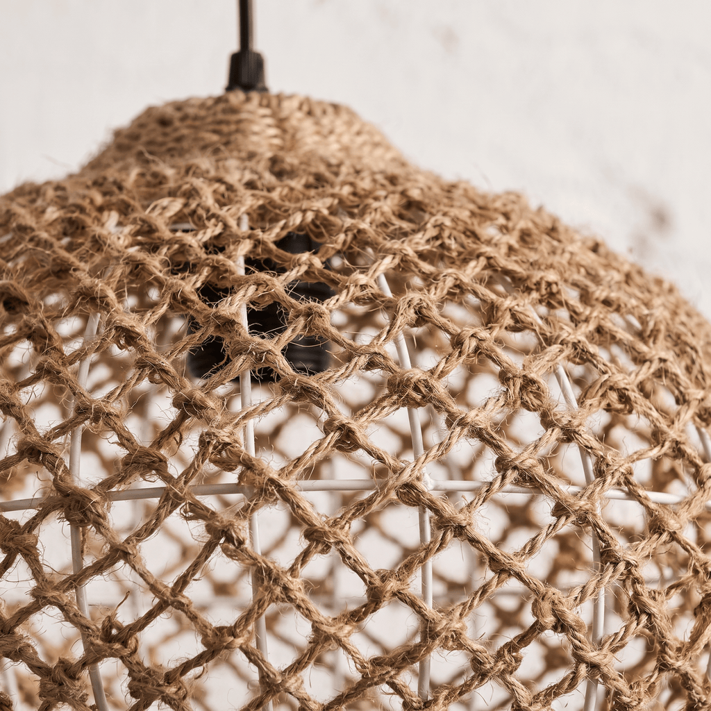 Suspension Sphère Ajourée Rotin