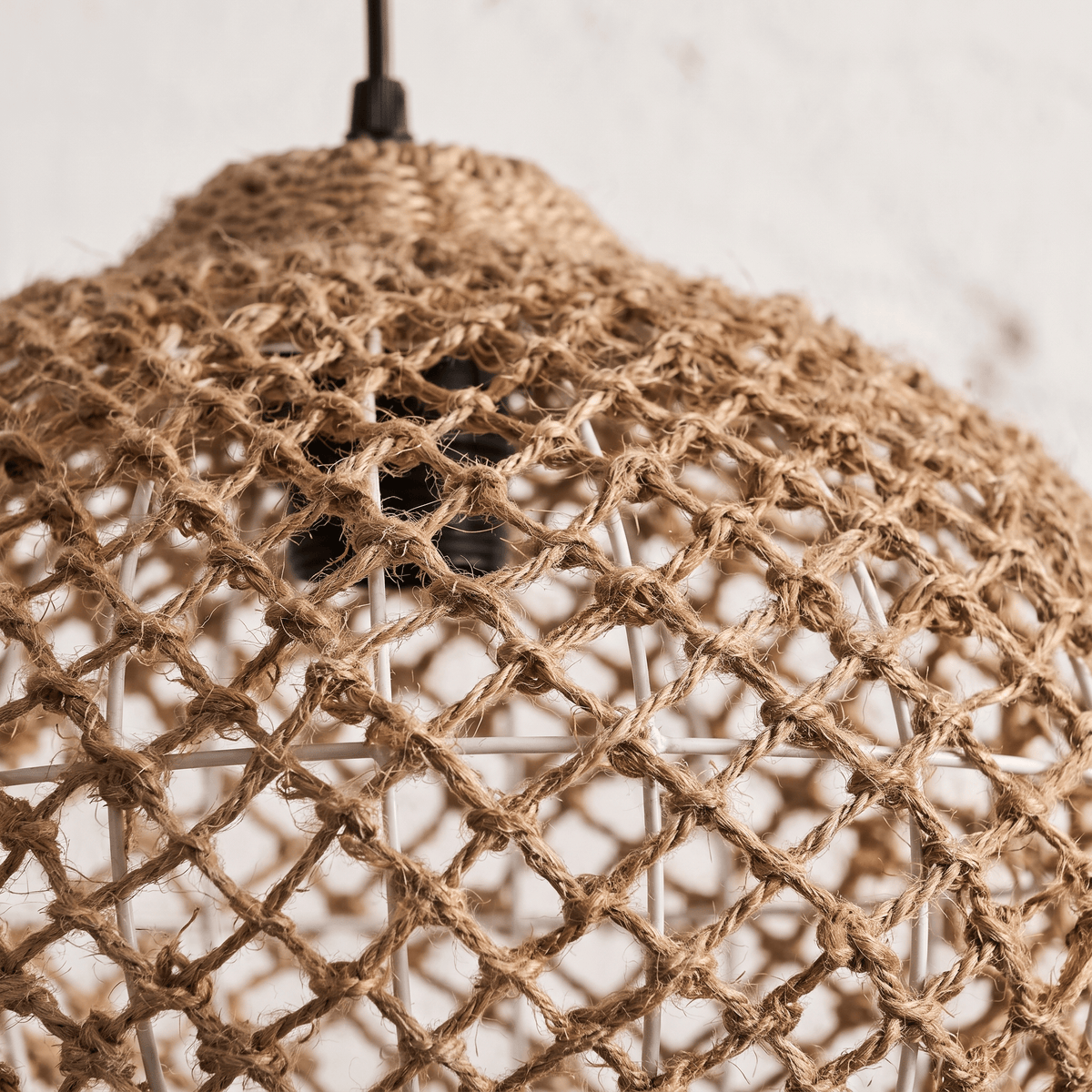 Suspension Sphère Ajourée Rotin