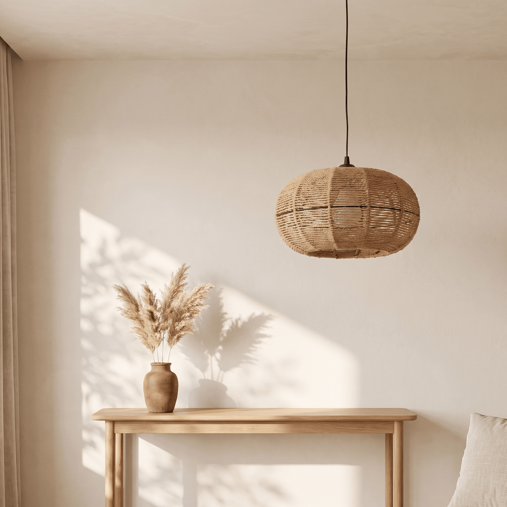 Suspension Tambour Bohème Rotin