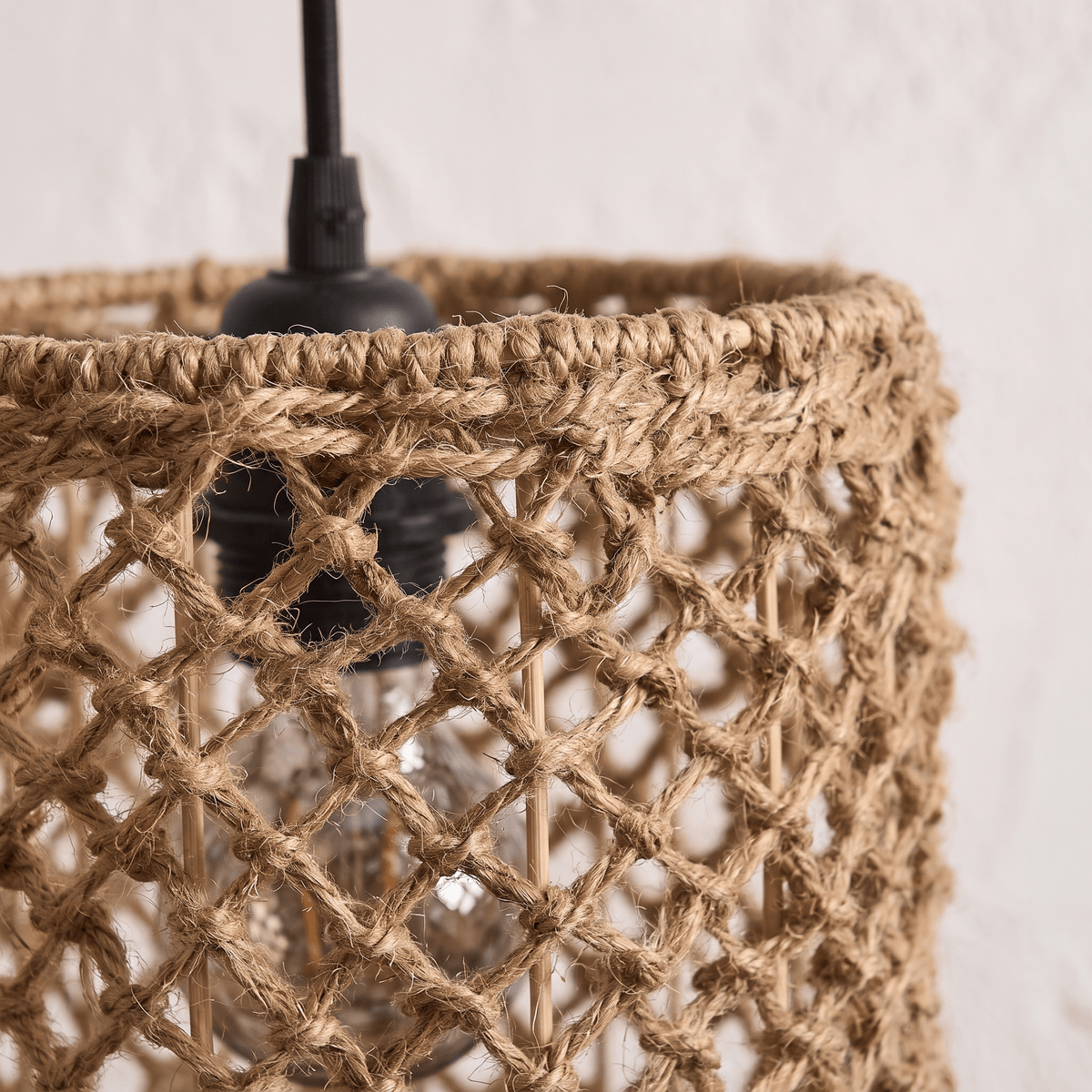 Suspension Tambour Droit Compact Rotin