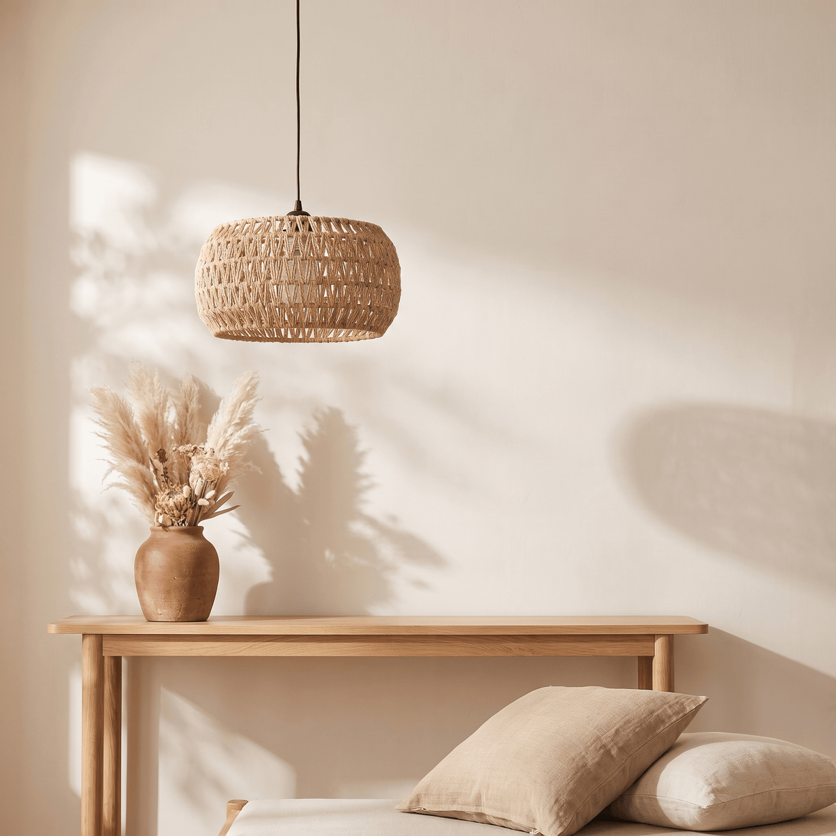 Suspension Tressé Ovale Rotin