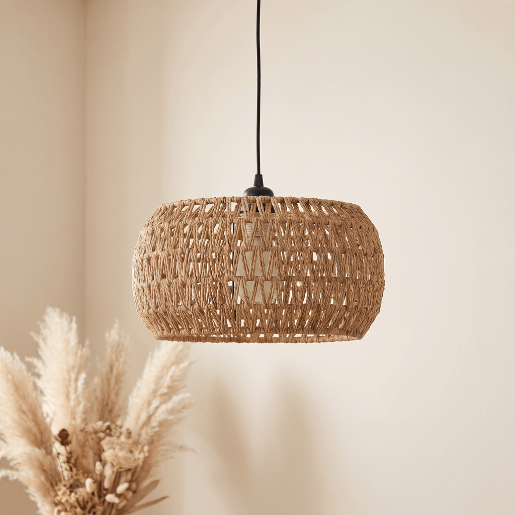 Suspension Tressé Ovale Rotin