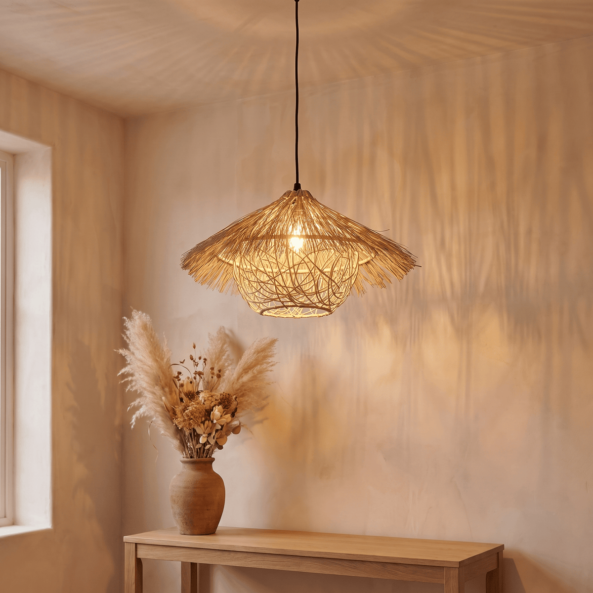 Suspension Capeline Sauvage Rotin
