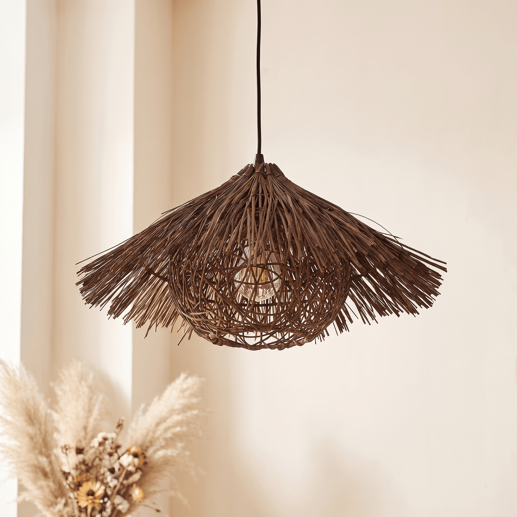 Suspension Capeline Sauvage Rotin Noir