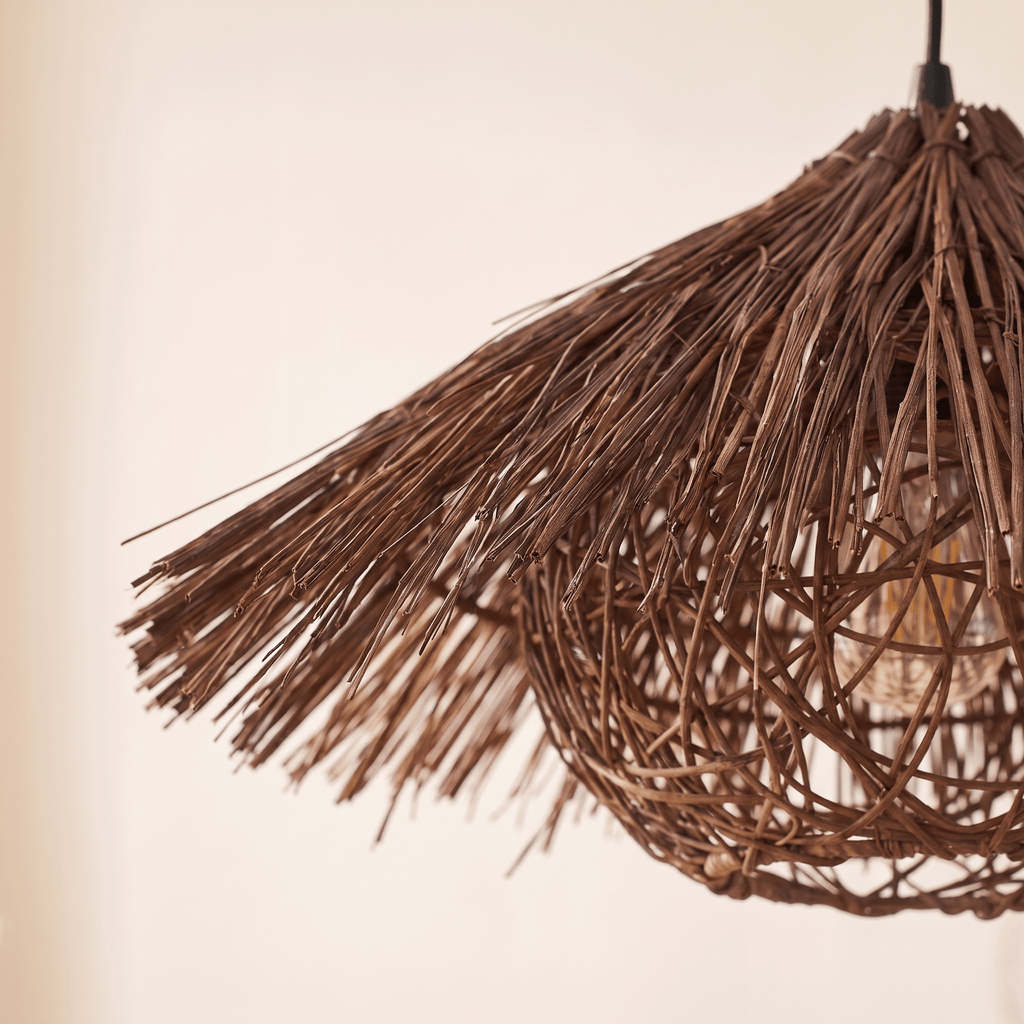 Suspension Capeline Sauvage Rotin Noir
