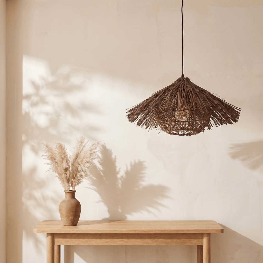 Suspension Capeline Sauvage Rotin Noir