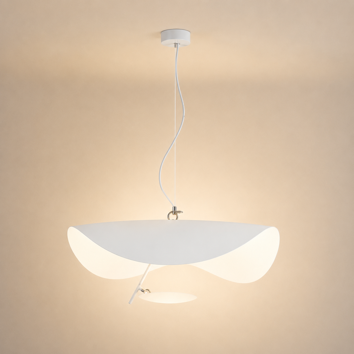 Suspension Design Feuille Noir & Or